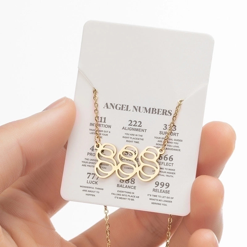 Retro Letter 201 Stainless Steel 18K Gold Plated Plating Stainless Steel Necklaces