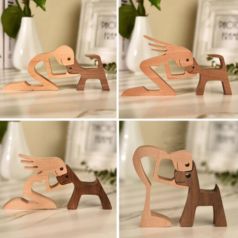 Pet Lover - Wood Sculpture Table Ornaments