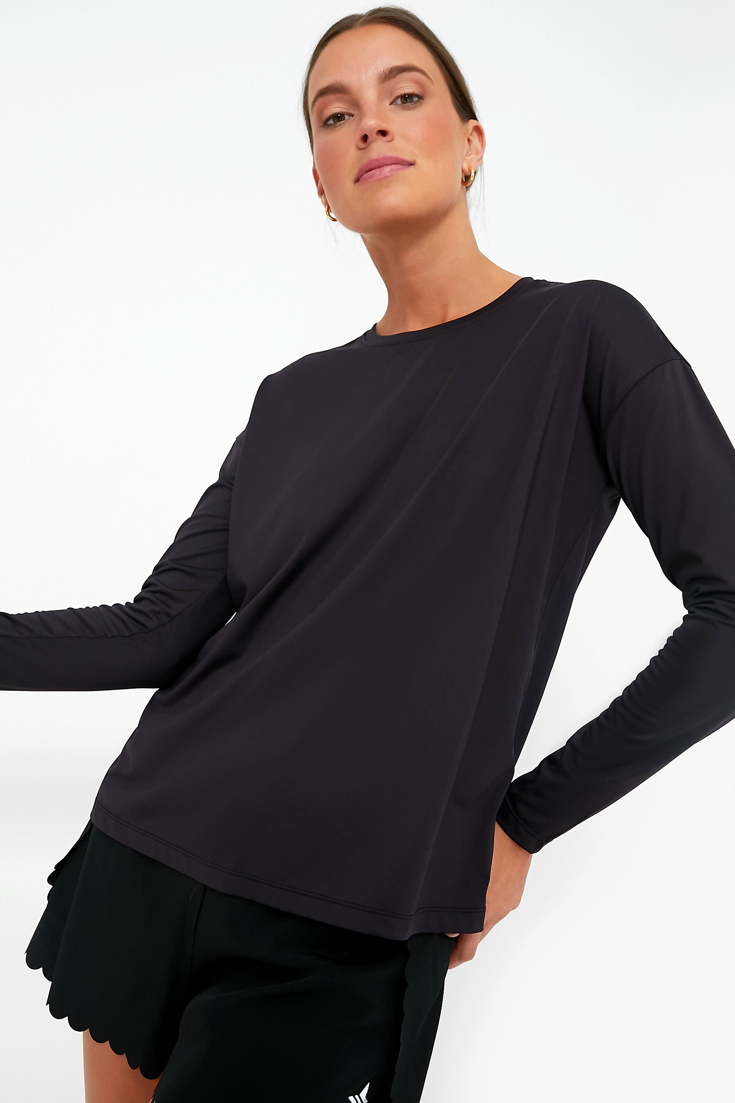 Black Long Sleeve Ryan Boyfriend Tee