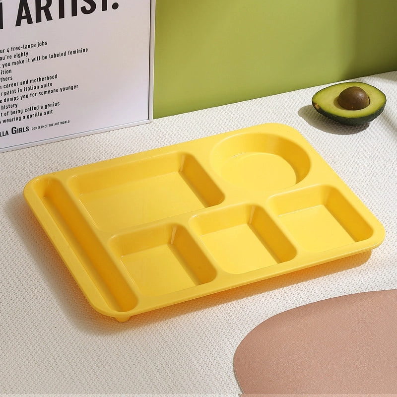 Creative Wheat Straw Dinner Plate Set Household Adult And Student's Split Fast Food Plate Thickened Canteen Rice Plate Bowl Cup And Saucer
