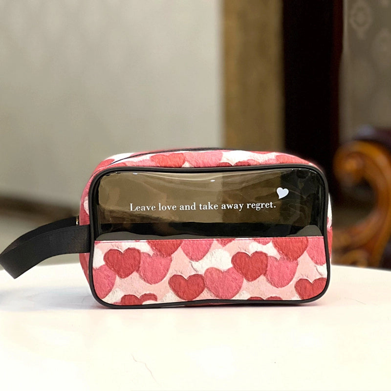 Translucent Portable Waterproof Cosmetic Bag Toiletry Bag Portable Cosmetic Bag Hand Bag For Women