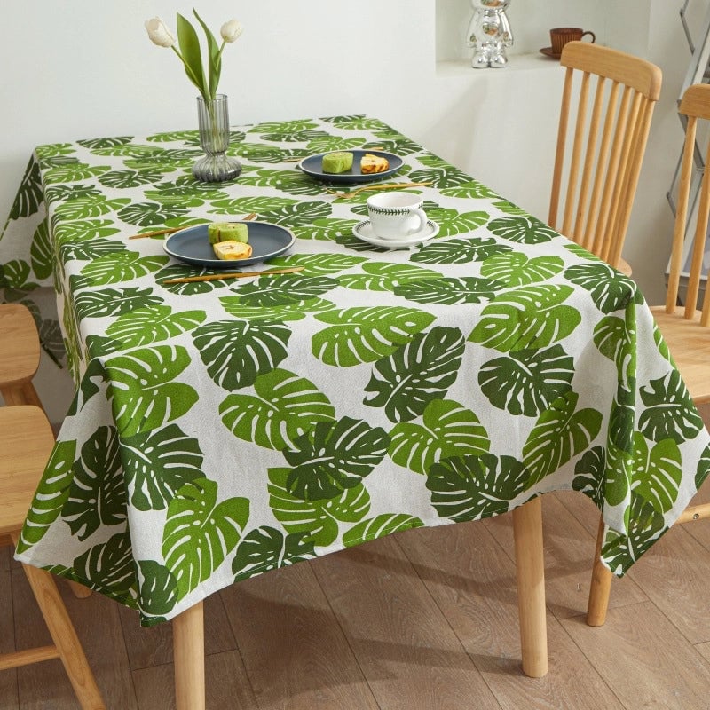 Modern Style Minimalist Stripe Tree Watermelon Polyester Cotton Polyester Tablecloths