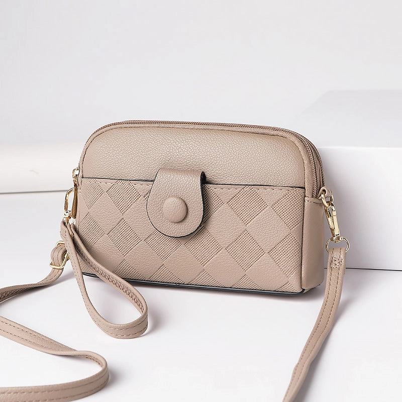 Women's Mini PVC Solid Color Streetwear Square Zipper Crossbody Bag