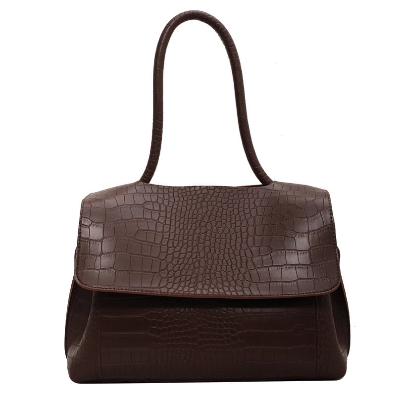 Women's Large Pu Leather Solid Color Streetwear Square Flip Cover Shoulder Bag Crossbody Bag