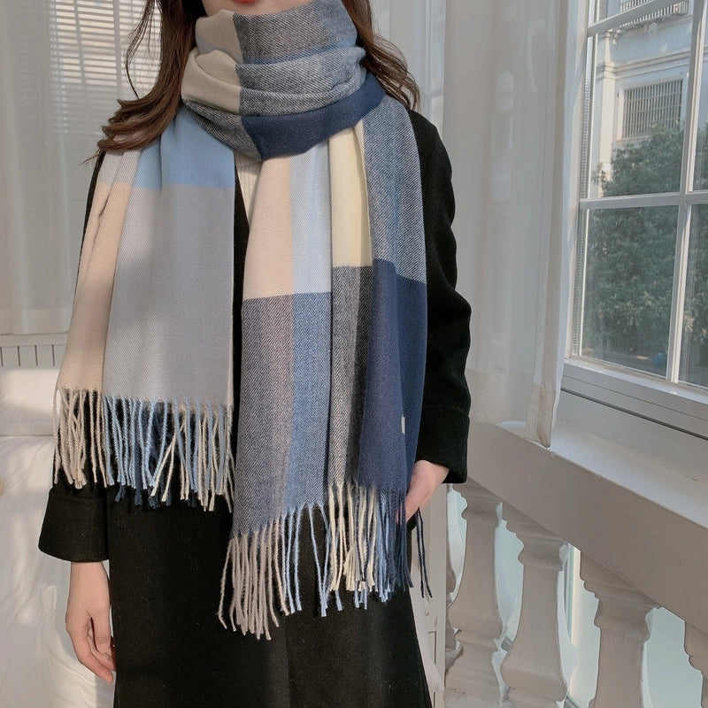 Scarf Women Winter Cashmere Scarf  Dongdaemun Plaid Scarf Autumn New  Scarf