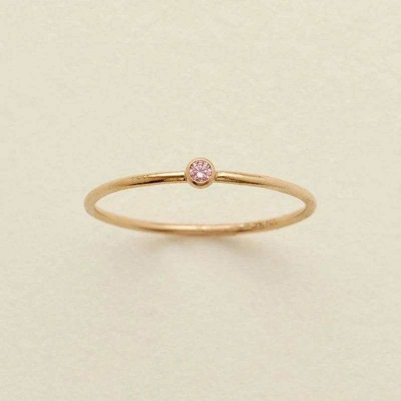 304 Stainless Steel Gold Plated Retro Plating Inlay Solid Color Zircon Rings