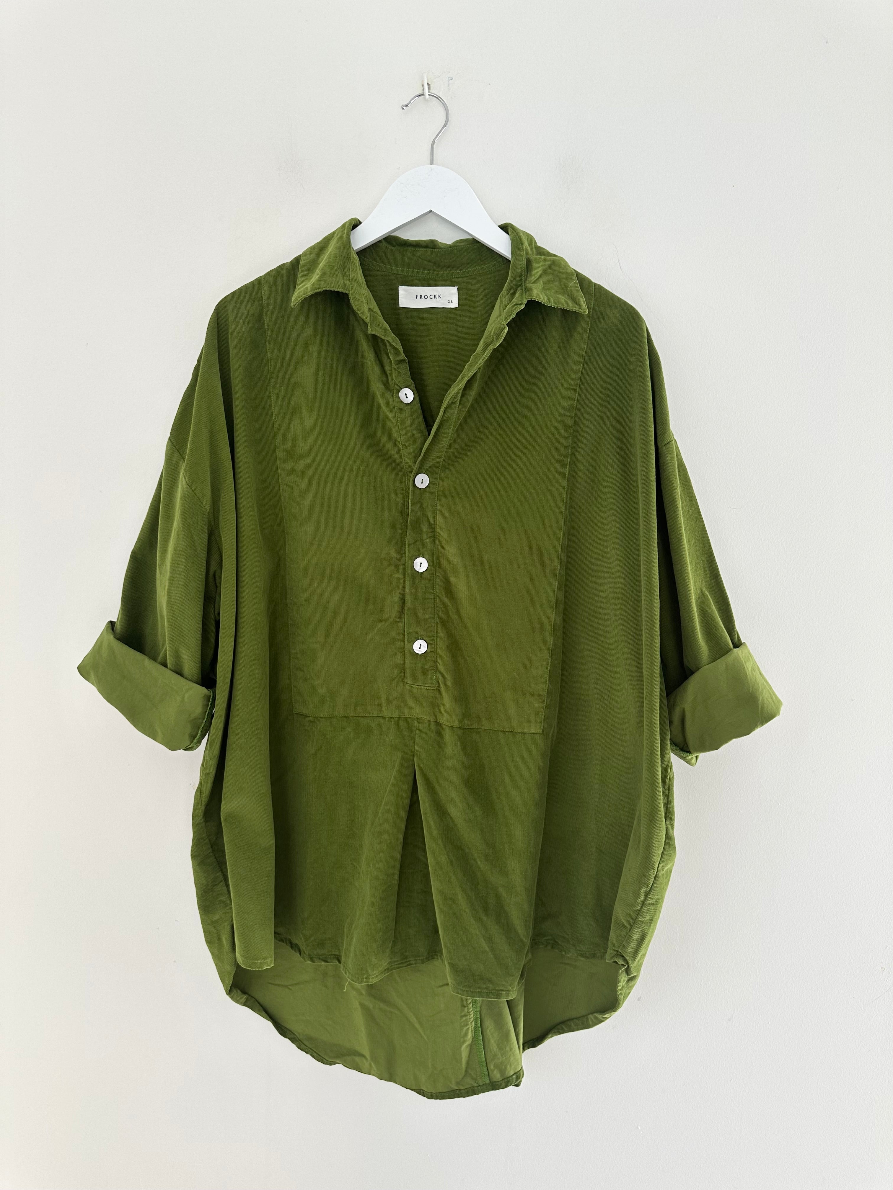 megan shirt - olive cord