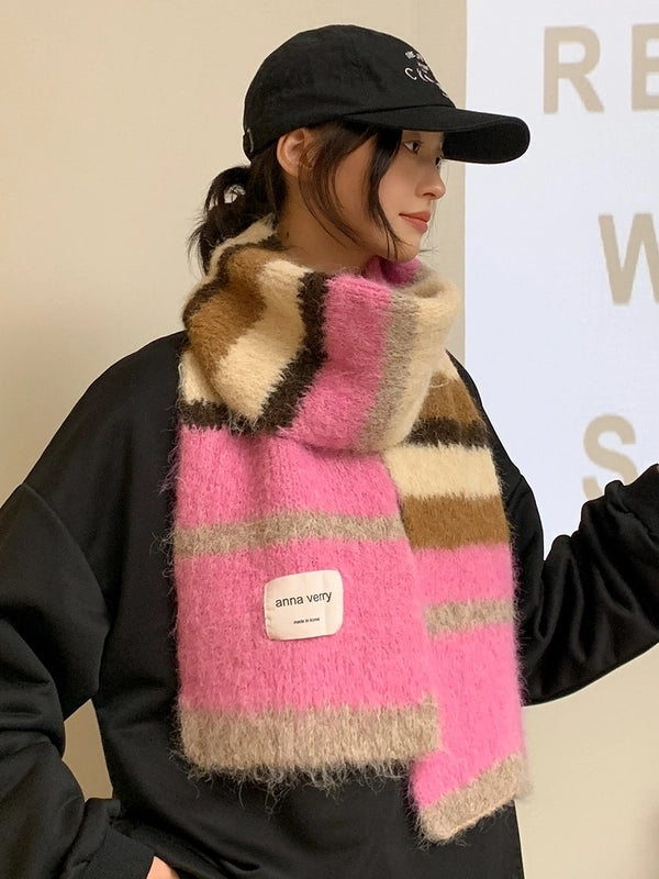 Women's Casual Princess Minimalist Stripe Polyester Scarf