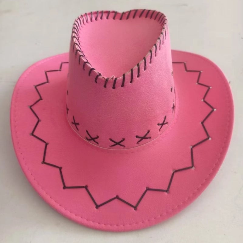 New Fashion Chicken Skin Deerskin Velvet Knight Western Cowboy Hat Camouflage Cloth Hat Travel Sun Hat Straw Hat