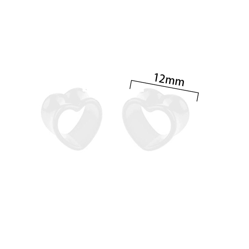 Minimalist Heart Shape Arylic Auricle 1 Pair