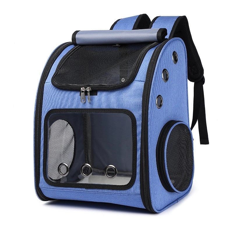 Hanbang New Transparent Cat Bag Travel Convenient Breathable Pet Bag Folding Pet Backpack Transparent Cat Bag