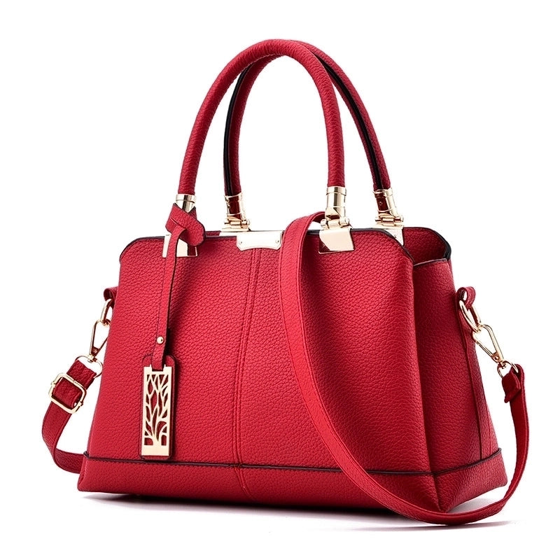 Women's Medium Autumn Pu Leather Fashion Tote Bag