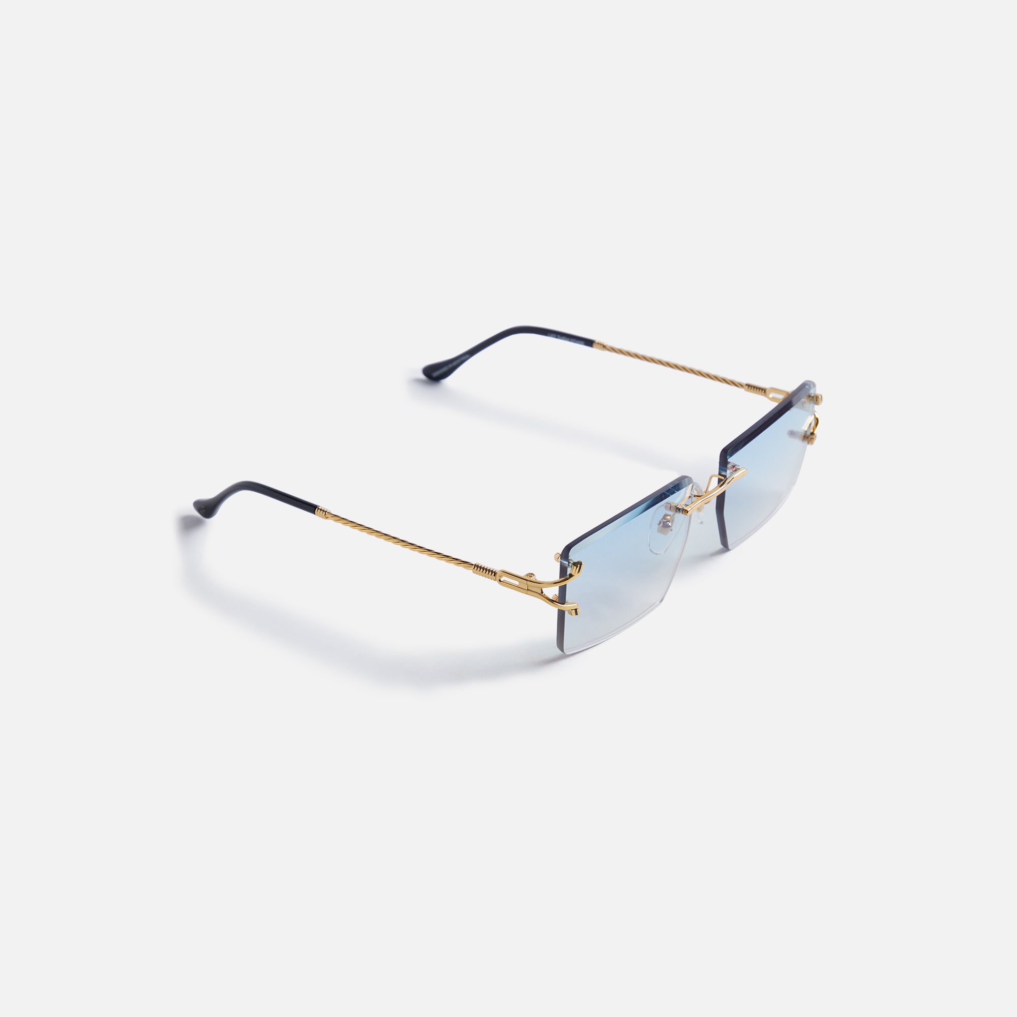 Vintage Frames Icon 24KT Yellow Gold - Sky Blue Gradient