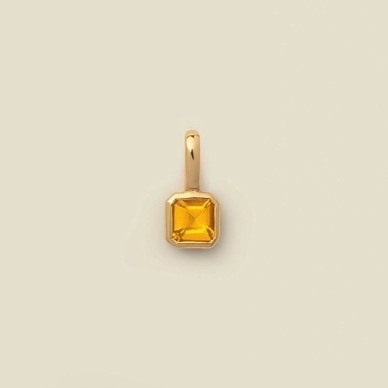 201 Stainless Steel 304 Stainless Steel Glass Minimalist Diamond Geometric Square Pendant Necklace