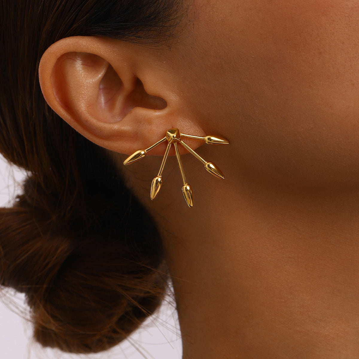 Stainless Steel Retro Gold Earrings Ins Earrings Titanium Steel Earring