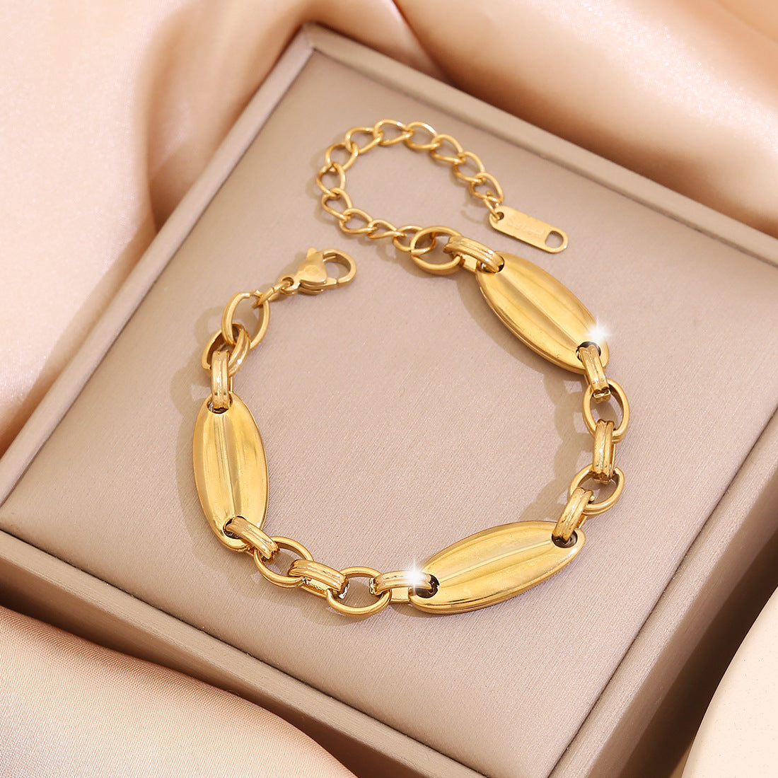 Personalized Pig Nose Bracelet Simple Chain Stainless Steel Jewelry B615