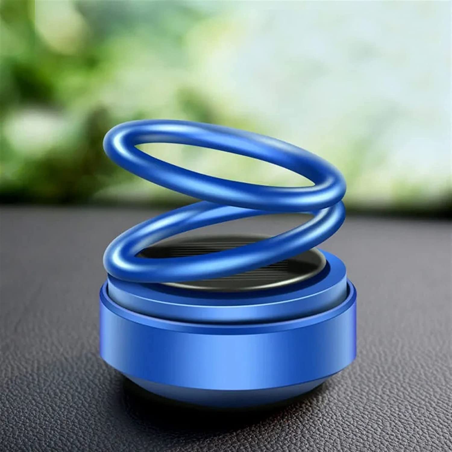 Solar Power Car Aroma Diffuser 360°Double Ring Rotating Design. Car Fragrance Diffuser. Car Perfume Air Freshener for Dashboard Home Office