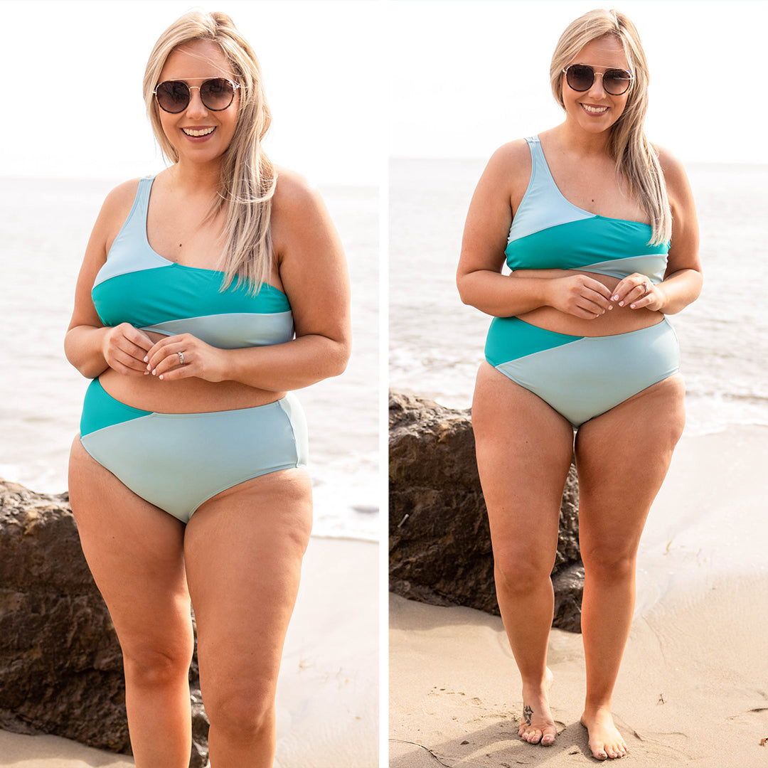 Love On The Horizon Swim Top. Mint