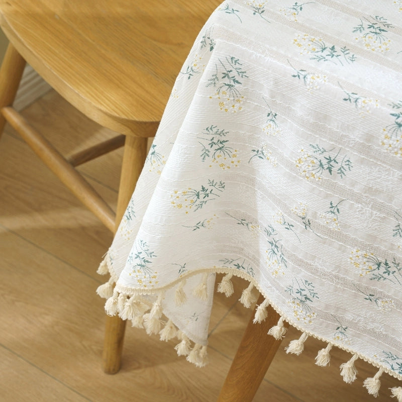Fresh Daisy Tablecloth  Pastoral Floral Tablecloth Cotton And Linen Table Mat Coffee Table Table Cover Cloth