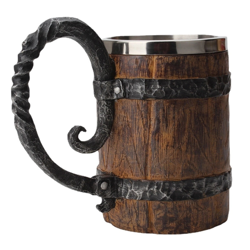 Christmas Classical Wooden Barrel Resin Water Bottles 1 Piece