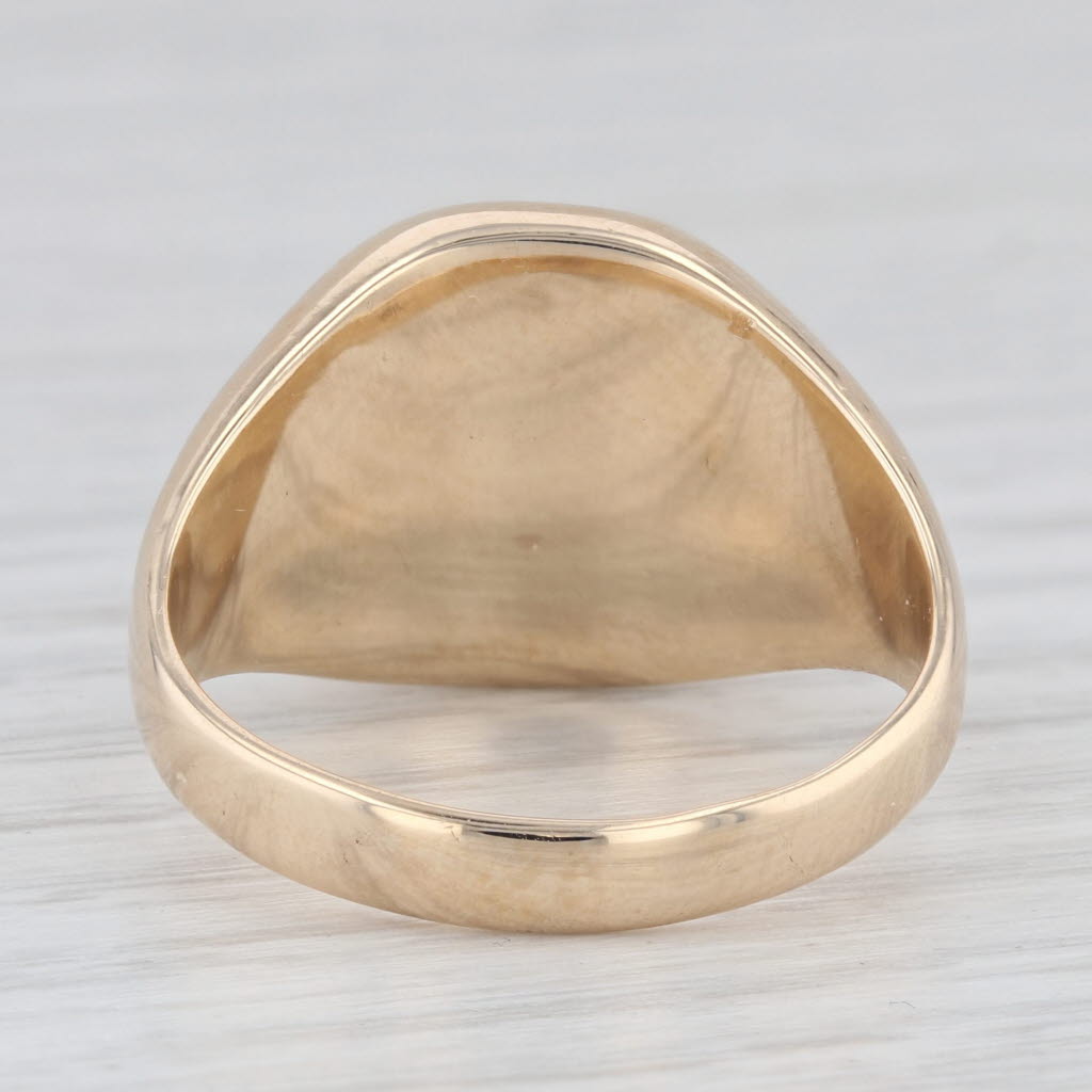 Masonic Blue Lodge Signet Ring 10k Gold Square Compass Lab Created Ruby Size 10