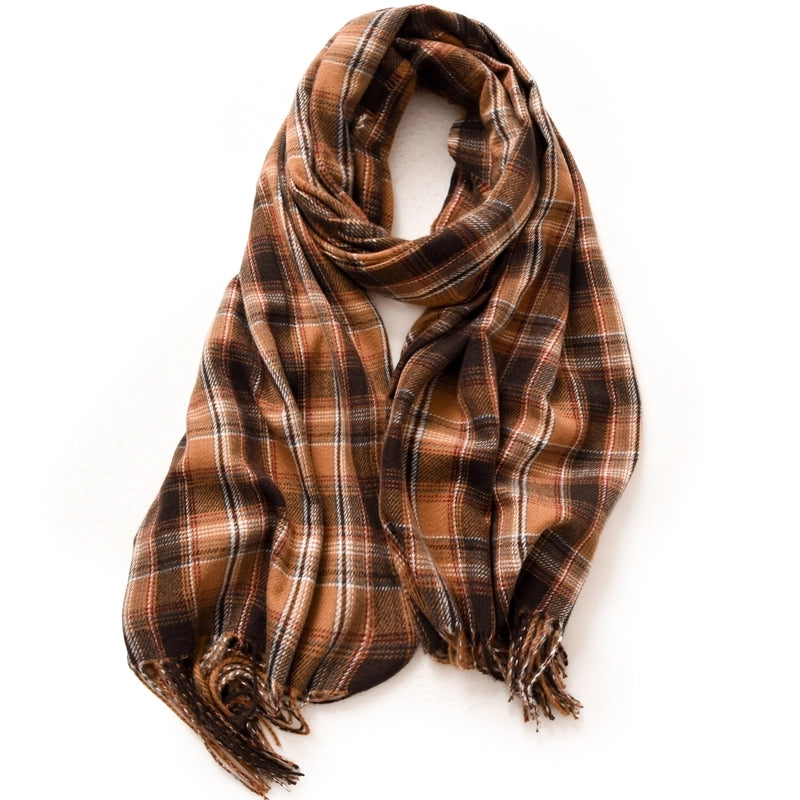 Women's Casual Streetwear Plaid Polyester Scarf