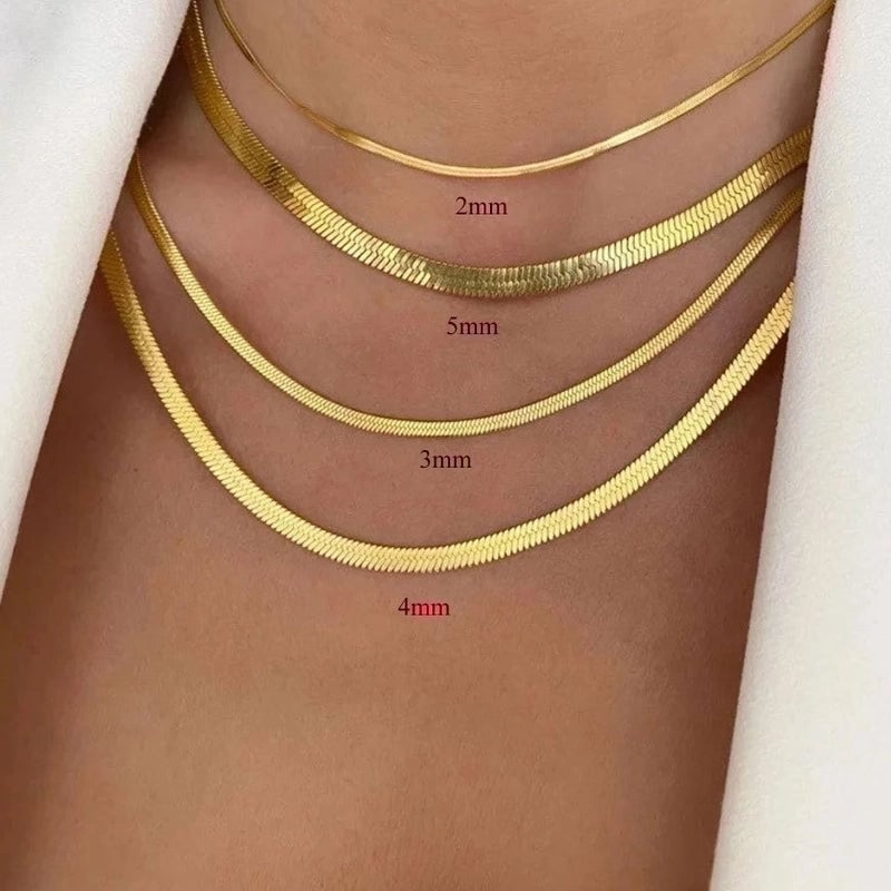 Minimalist Classic Style Geometric 201 Stainless Steel 18K Gold Plated Plating Necklace