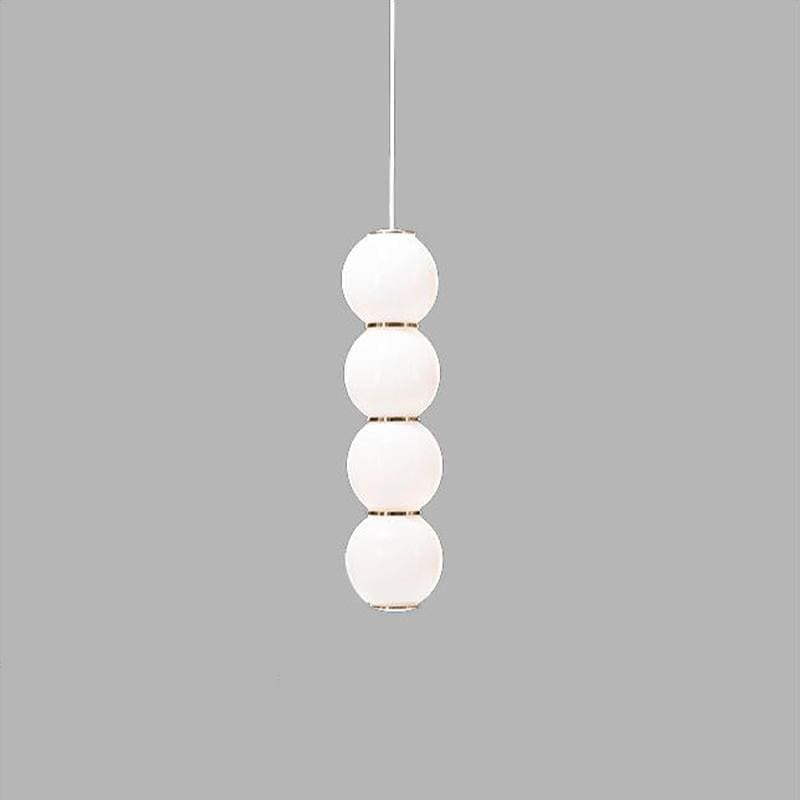Iris B | Glass Sphere with Gold Details Pendant Light