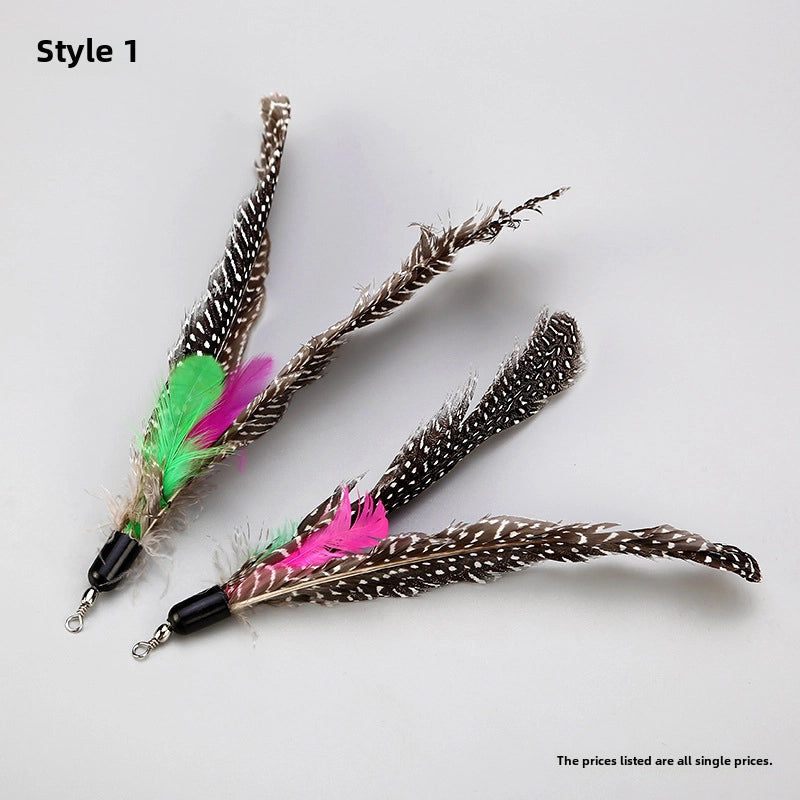 Cat Stick Replacement Head Cat Stick Feather Replacement Head Pearl Bird Cat Stick Accessories