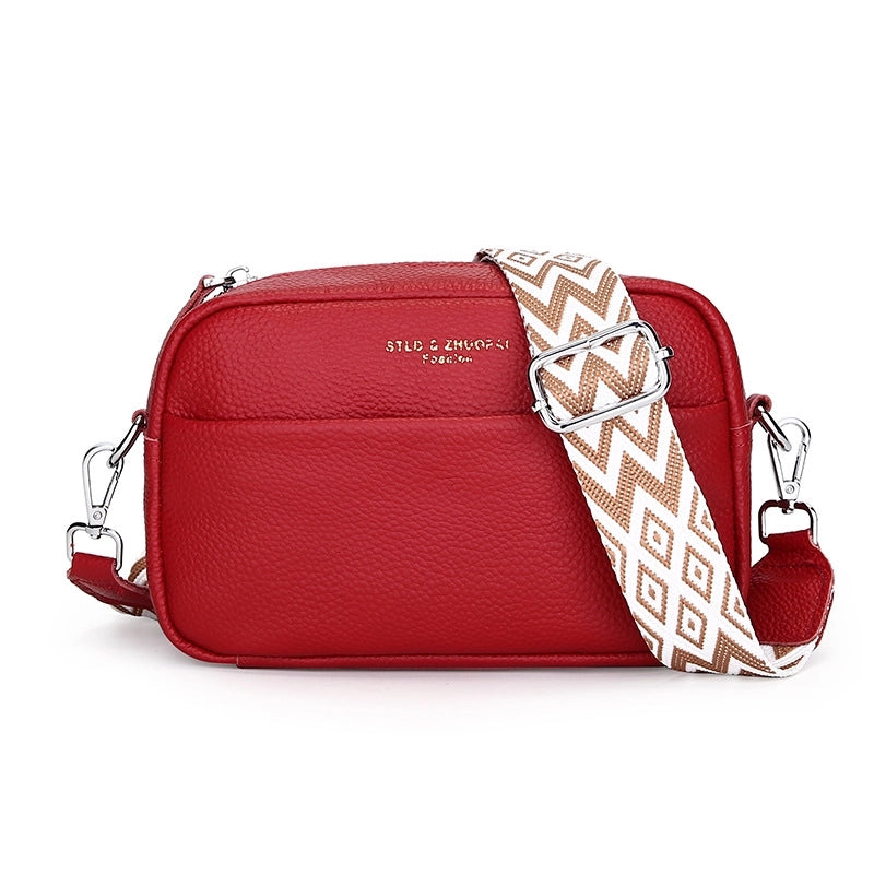 Women's Small All Seasons Leather Elegant Streetwear Square Bag