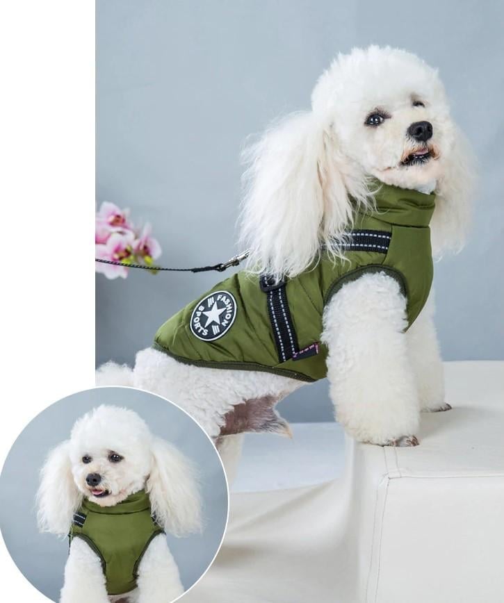 🔥  Promotion 47% OFF - Waterproof Winter Dog Jacket with Built-in Harness