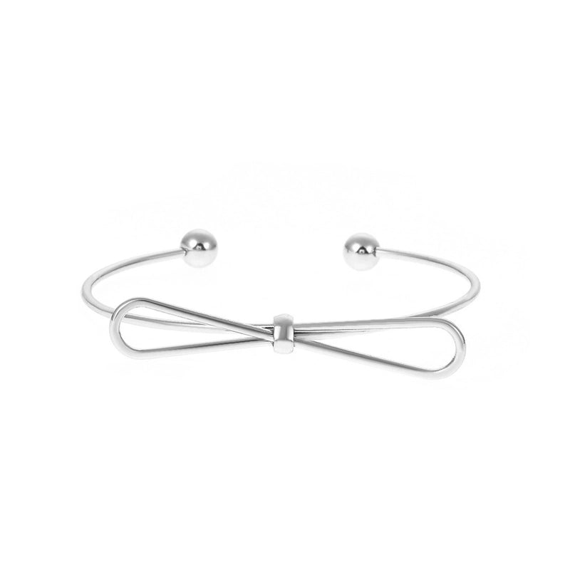 Alloy Gold Plated Silver Plated Fashion Plating Inlay Heart Shape Feather Bow Knot Bangle