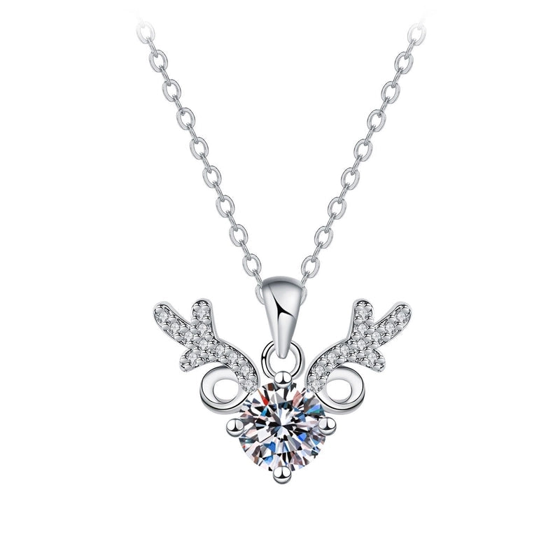Minimalist Shiny Round Water Droplets Bow Knot Copper Plating Inlay Zircon Silver Plated Pendant Necklace Necklace Pendant