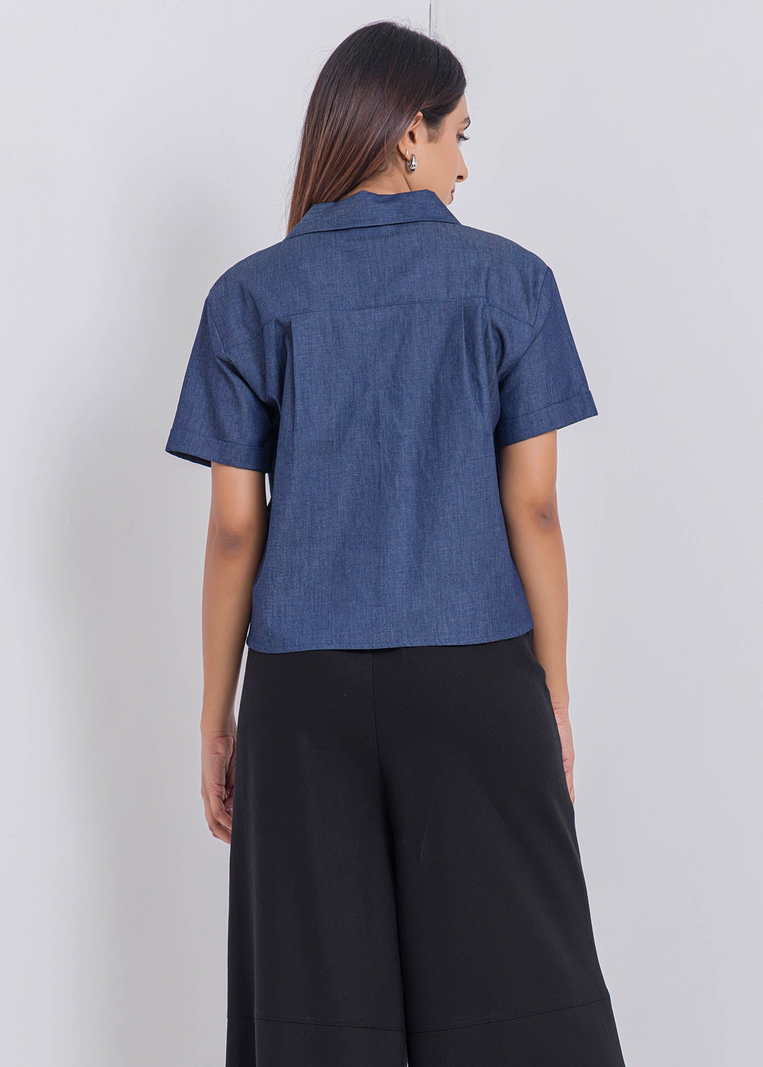 Crop Top With Front Pleat