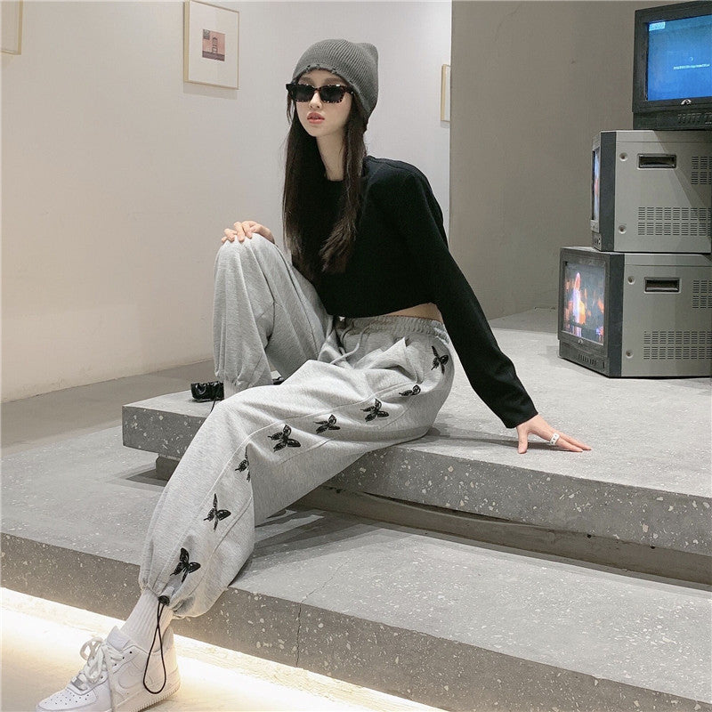 Ulzzang gray pants KF81763