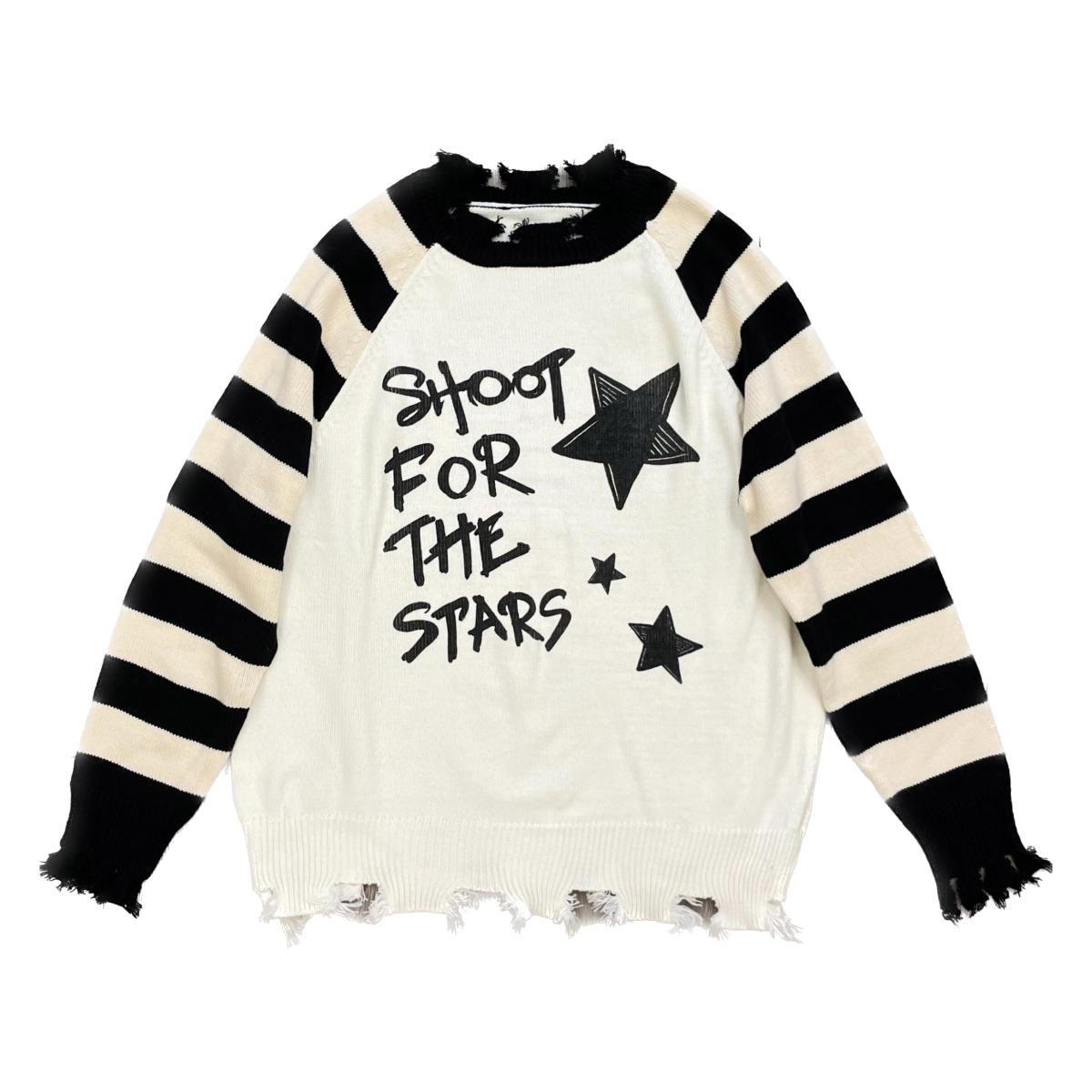 Y2k Striped Print Sweatshirt  KF70323