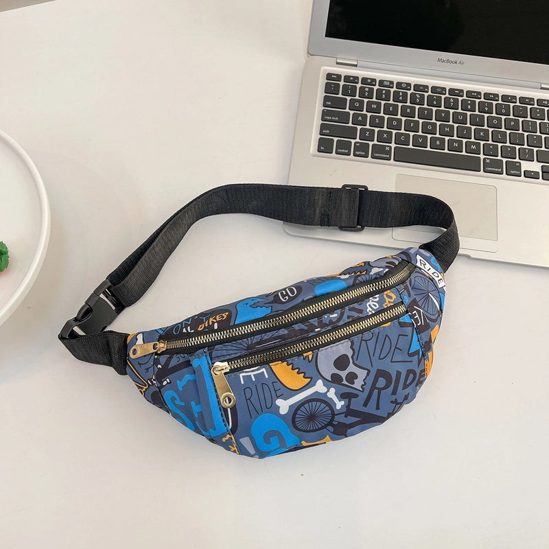 Women's Streetwear Solid Color Nylon Waist Bags