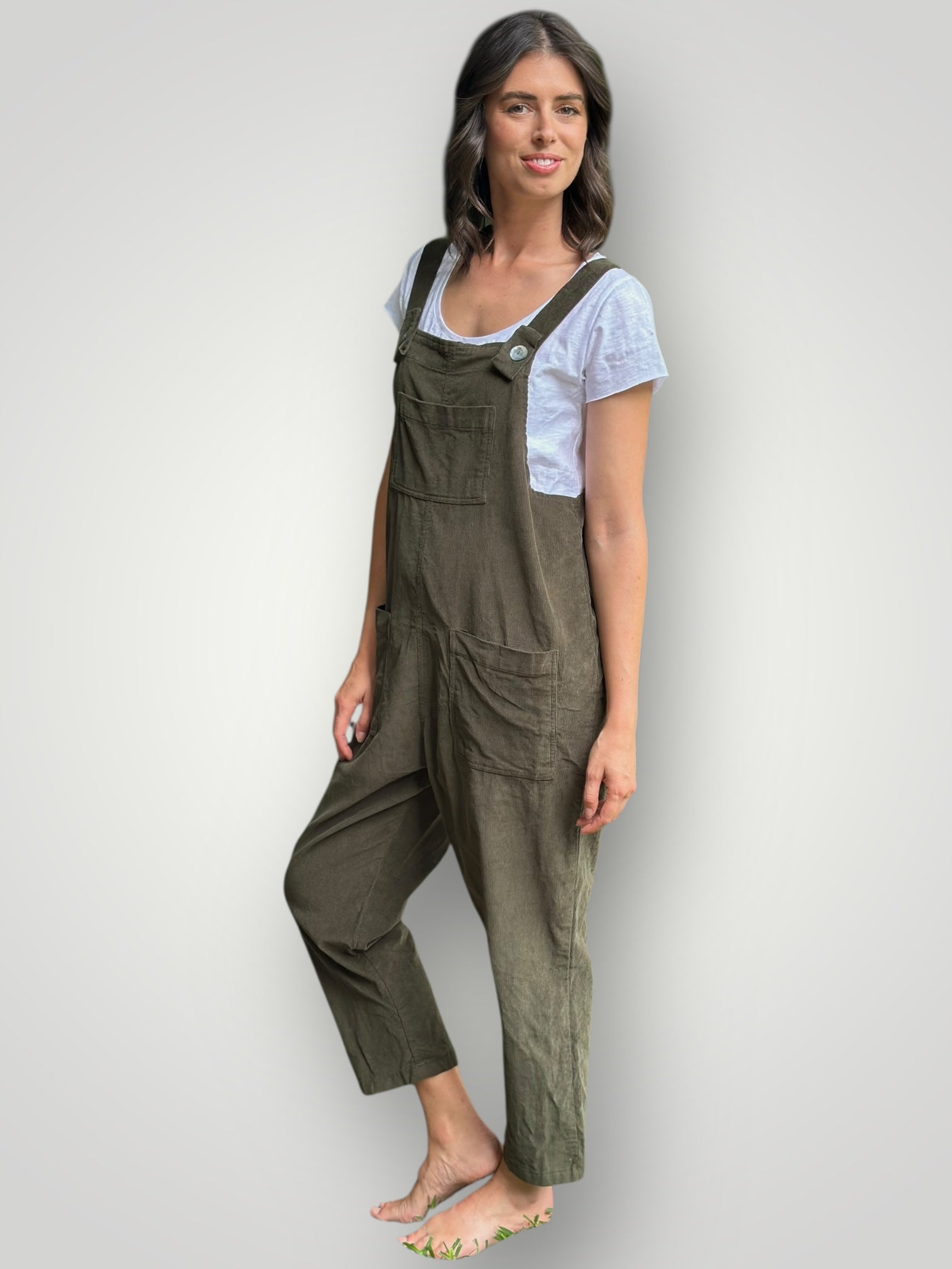 overalls -army cord