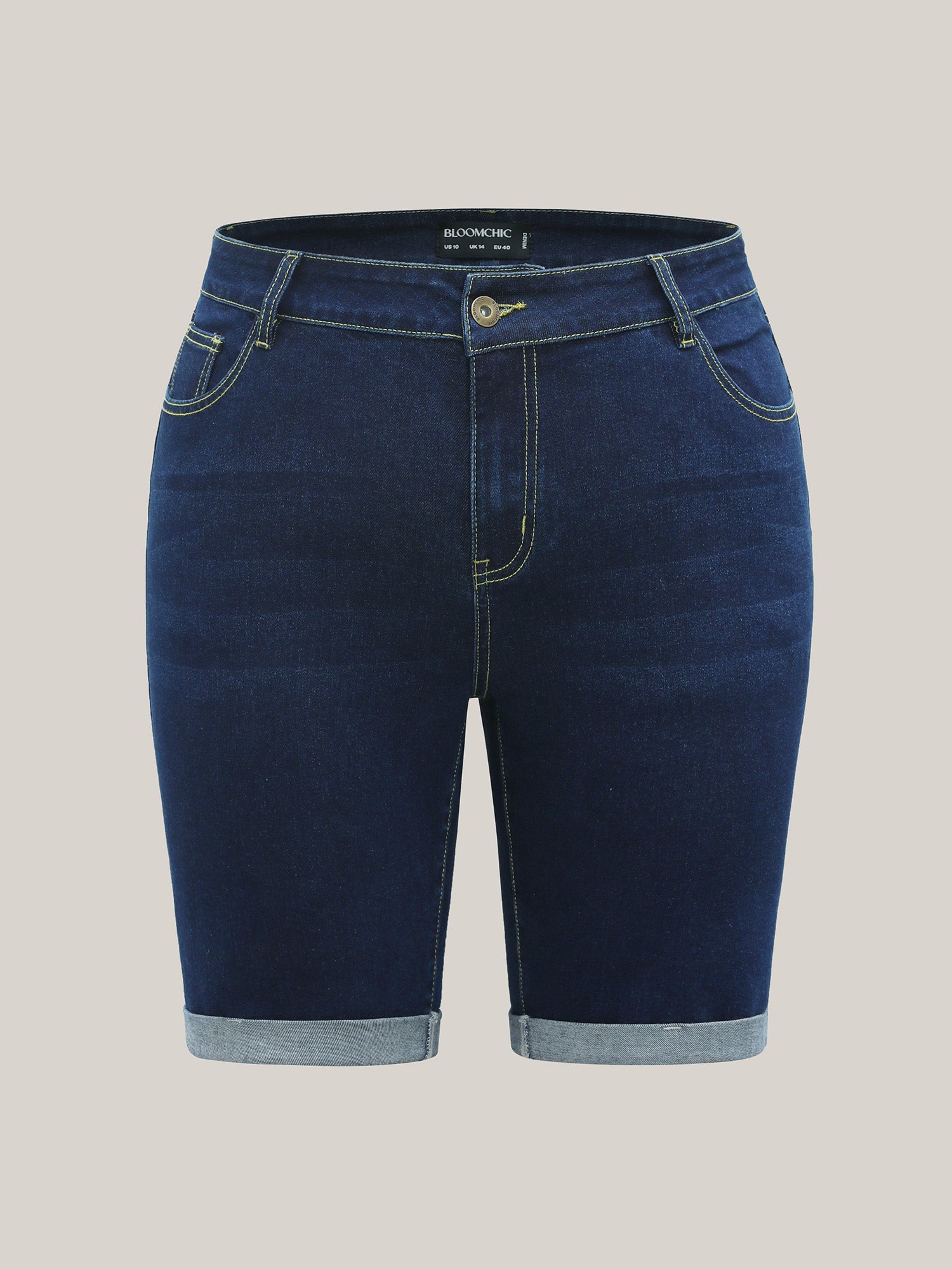 Stretchy Skinny-Fit Classic Denim Shorts