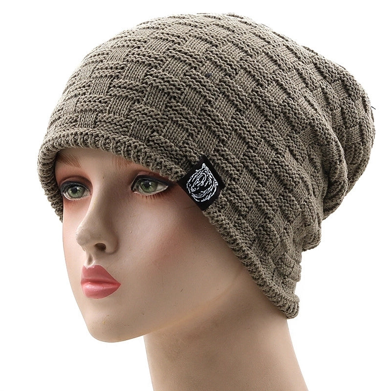 Simple Fashion Solid Color Knitted Thick Woolen Hats