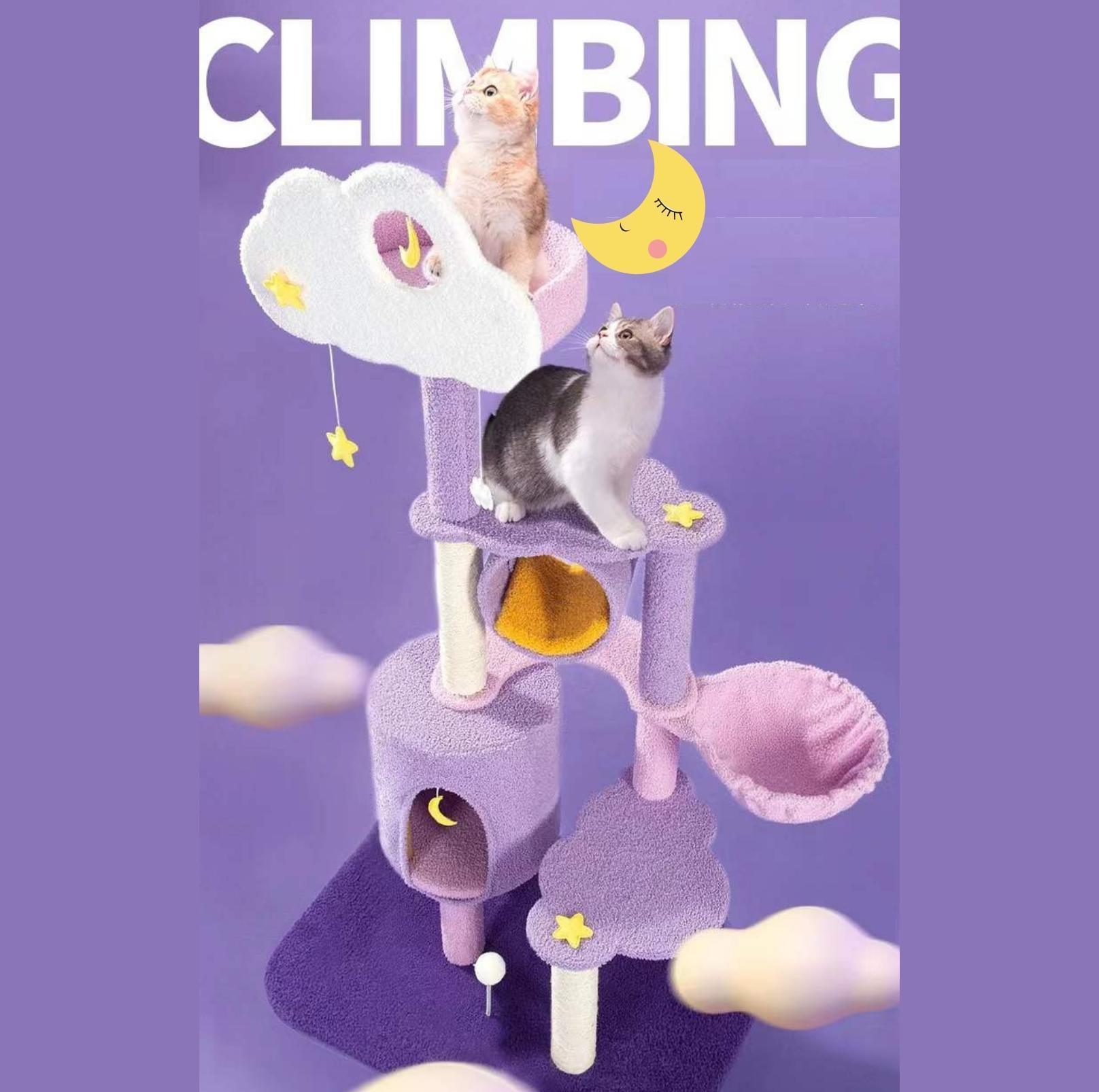 Fantasy Series Climbing Frame Cat Tree - Sparkling and cloudy