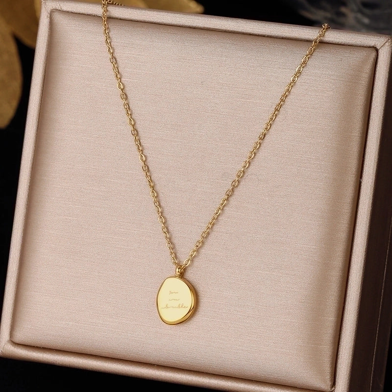 3 Pieces Elegant Minimalist Leaf Four Leaf Clover Insect Stainless Steel Plating Inlay Zircon Pendant Necklace