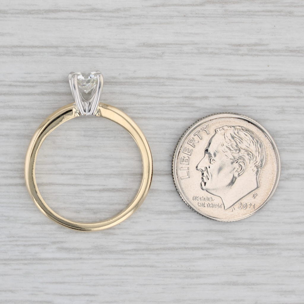 New 0.70ct Round VS2 Diamond Solitaire Engagement Ring 14k Yellow Gold Sz 7 GIA