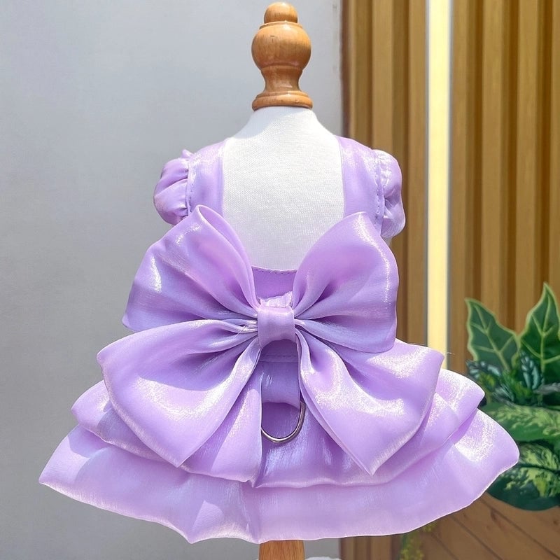 Sweet Polyester Bow Knot Pet Clothing
