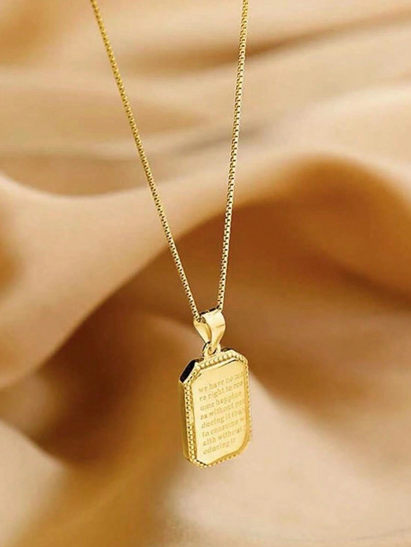 Stainless Steel Rectangle Pendant