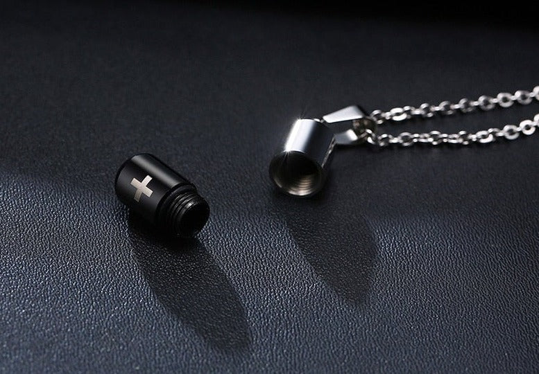 Hollow Pill Case Necklace