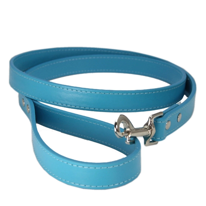 Simple Solid Color Pet Dog Cat Anti-lost Pu Leather Hand Holding Rope