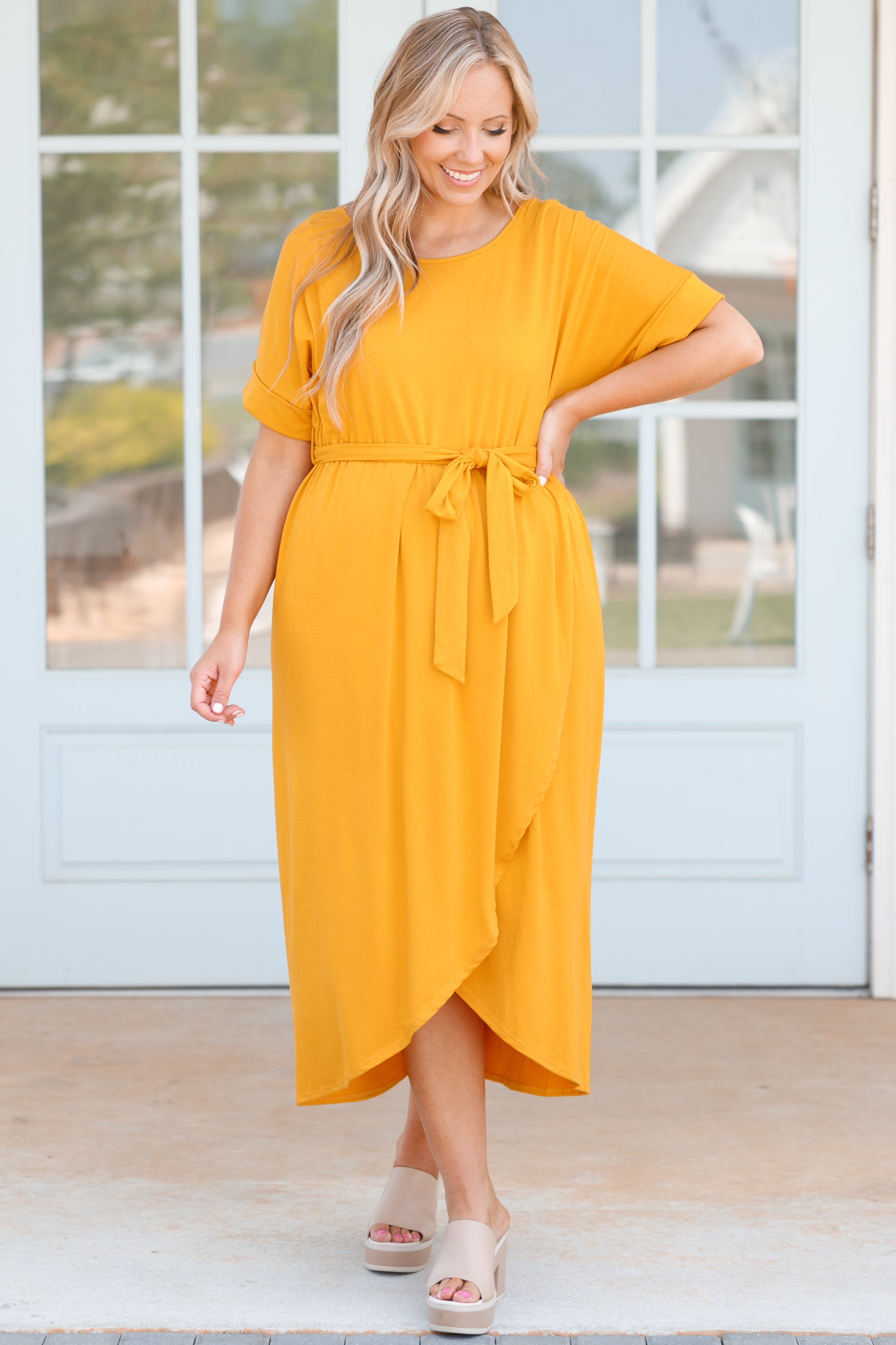 I'm Speechless Dress. Mustard