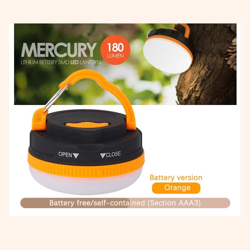 Camping LED Lamp USB Rechargeable Tent Light Outdoor Hiking Lantern & Power Bank