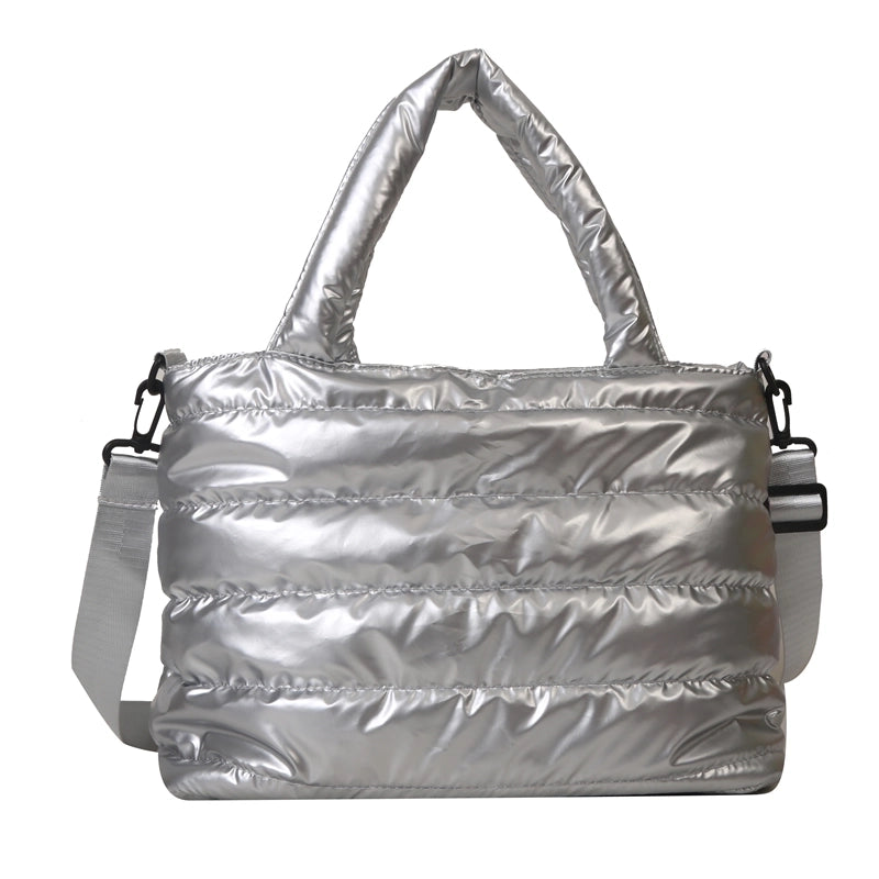 Women's Pvc Solid Color Basic Square Zipper Shoulder Bag Crossbody Bag